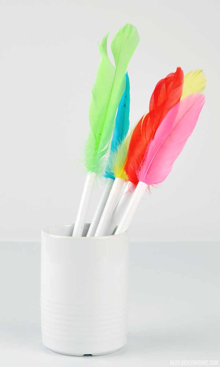 DIY Feather Pens | Back to School DIY Ideas | Vicky Barone