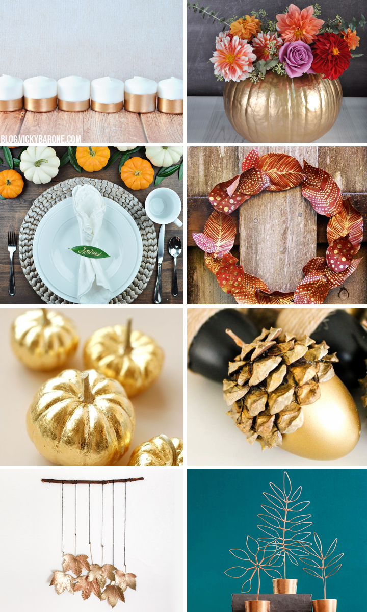 DIY Metallic Fall Decor | Vicky Barone