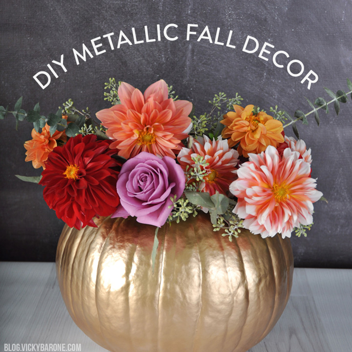 DIY Metallic Fall Decor