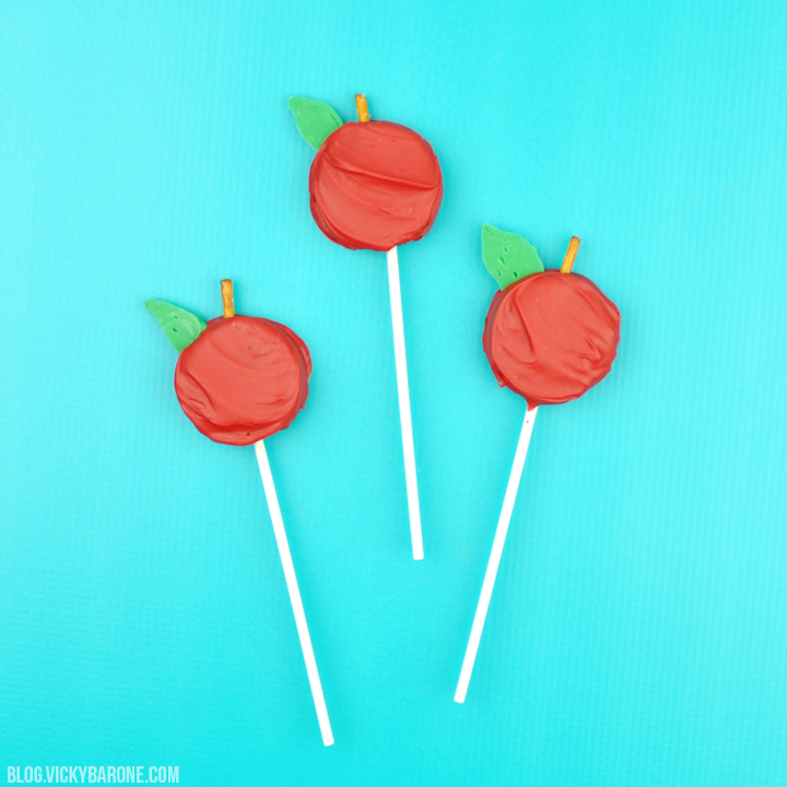 DIY Apple Cookie Pops | Back to school ideas | Vicky Barone