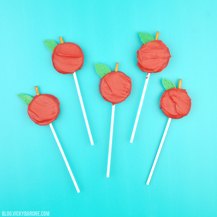DIY Apple Cookie Pops | Back to school ideas | Vicky Barone
