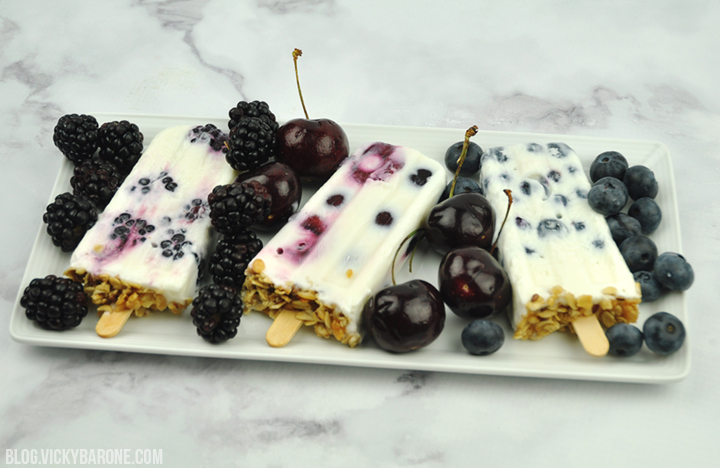Fruit & Yogurt Breakfast Pops | Vicky Barone