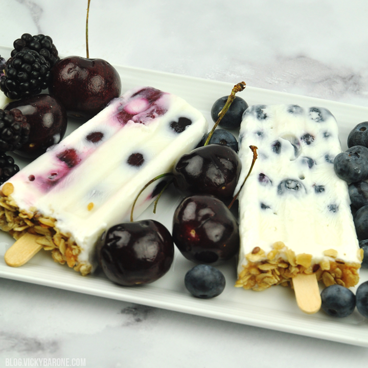 Fruit & Yogurt Breakfast Pops | Vicky Barone