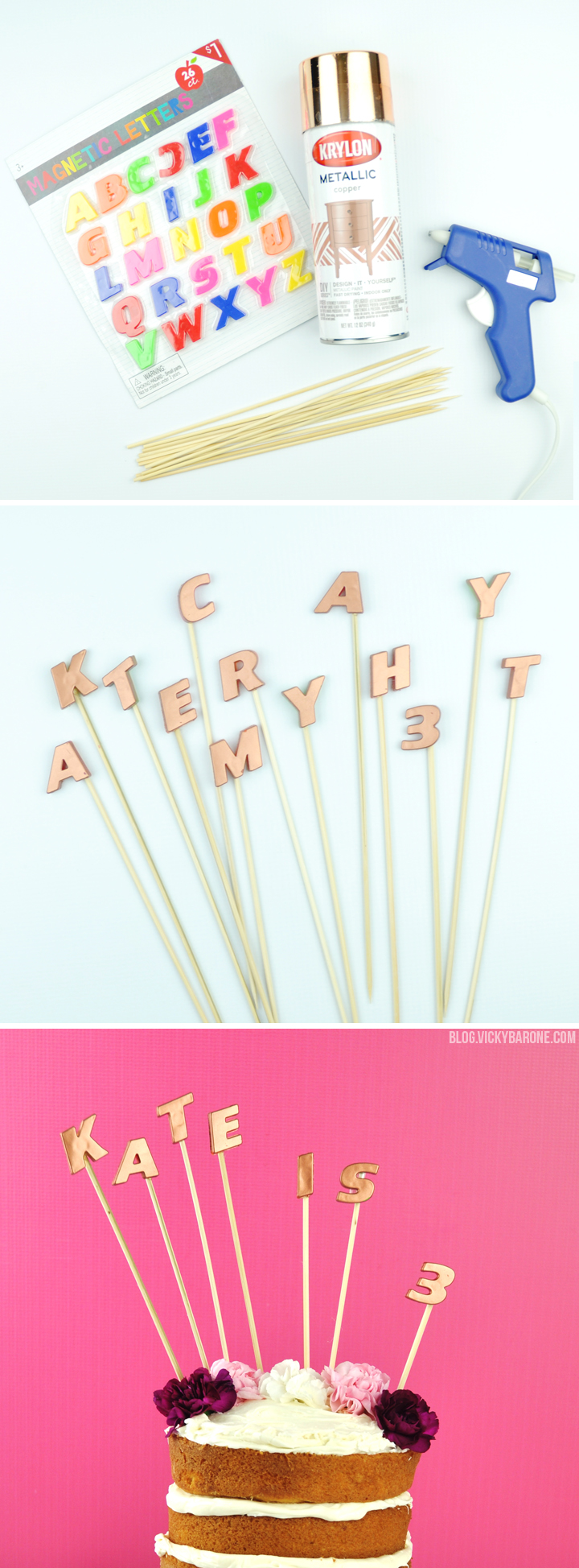 DIY Cake Topper Letters | Vicky Barone