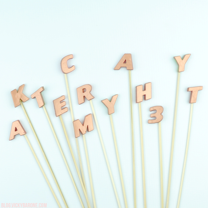 DIY Cake Topper Letters | Vicky Barone