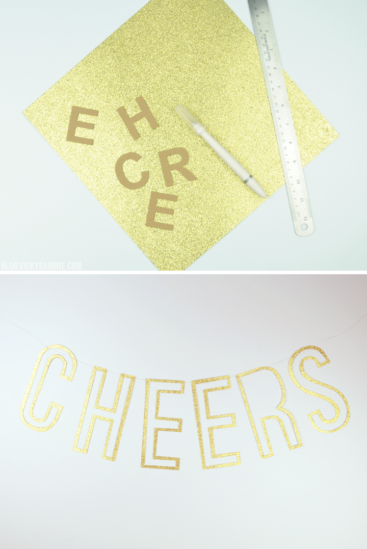 DIY Cheers Banner | Vicky Barone