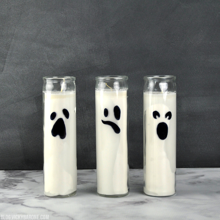 DIY Ghost Candles | Vicky Barone
