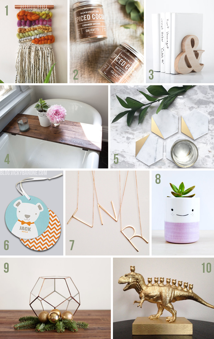 Holiday Gift Guide 2016 | Etsy Finds | Vicky Barone