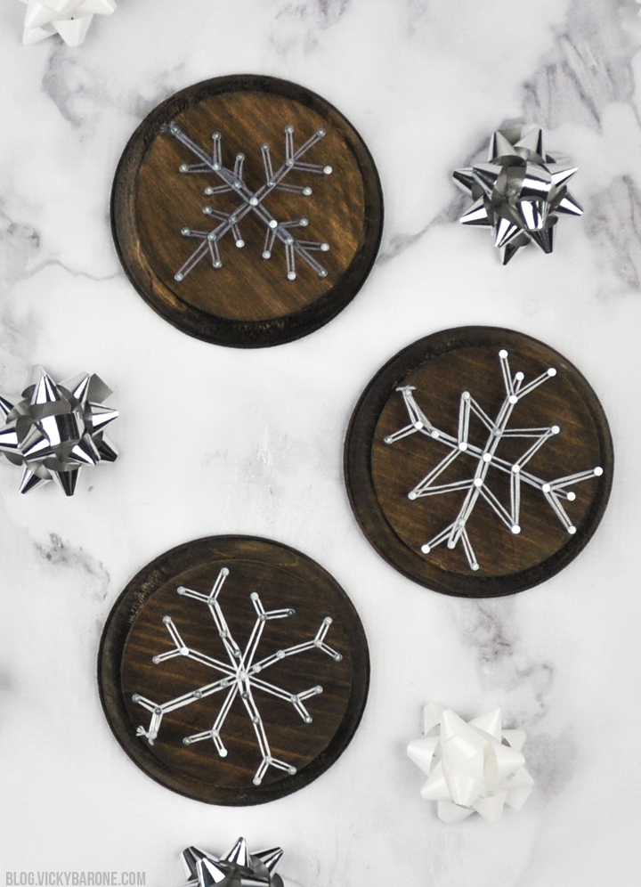 DIY Snowflake String Art | Vicky Barone