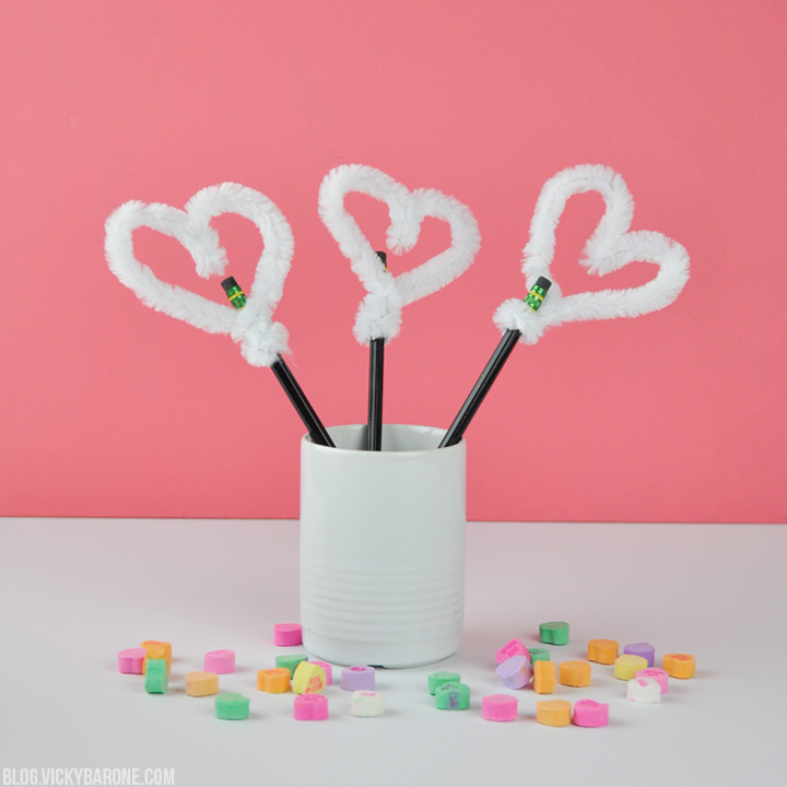 DIY Heart Pencil Toppers | Valentine's Day Crafts | Vicky Barone