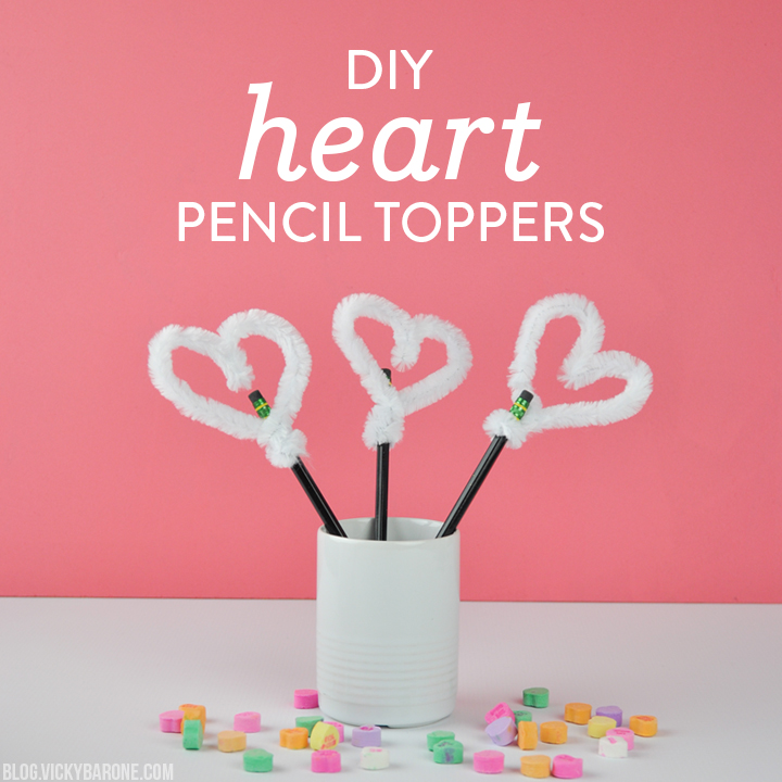 DIY Heart Pencil Toppers